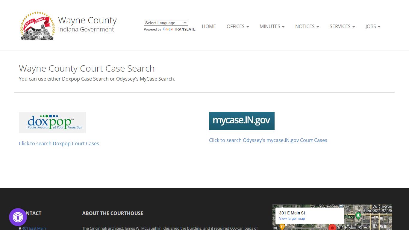 Court Case Search - Wayne County Indiana Government
